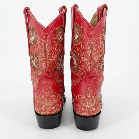 Vintage Y2K Old Gringo Sheridan Red Floral Embroidered Cowgirl Boot size 6.5 - Picture 7 of 10